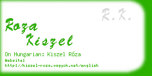 roza kiszel business card